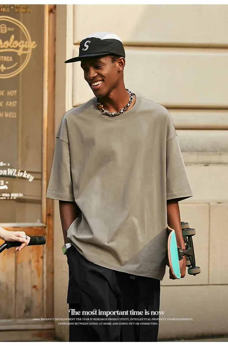265G Heavyweight T-Shirt on model, image 5
