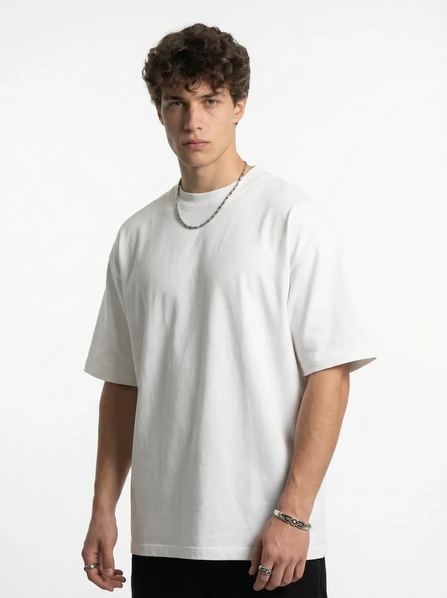 305G Heavyweight T-Shirt on model, image 1