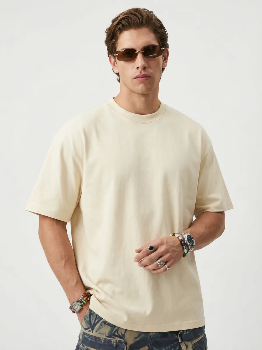 305G Heavyweight T-Shirt on model, image 2