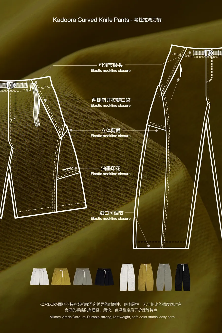 杜邦Cordura™考杜拉弯刀长裤（美军纱线） 模特图 3
