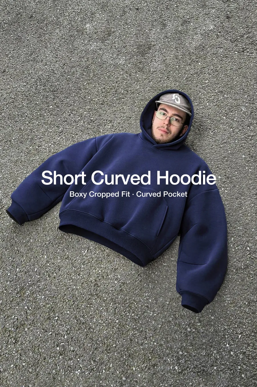 Scimitar Cropped Hoodie on model, image 2