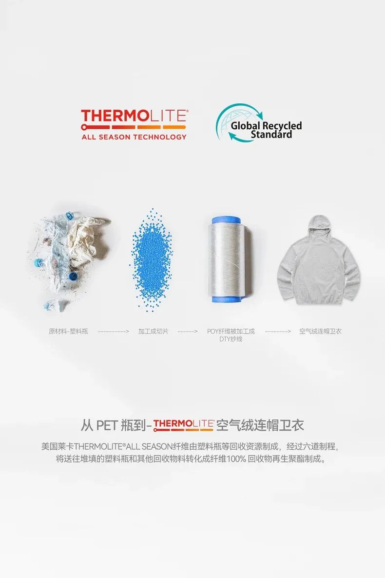 Thermolite Air-Fleece Hoodie on model, image 5