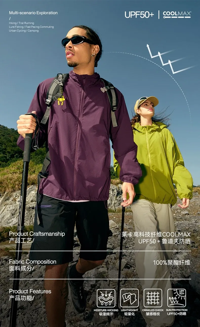 COOLMAX Packable Sun-Protective Jacket on model, image 2