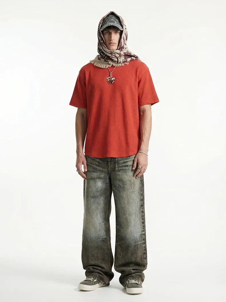 Waffle Performance T-Shirt on model, image 3