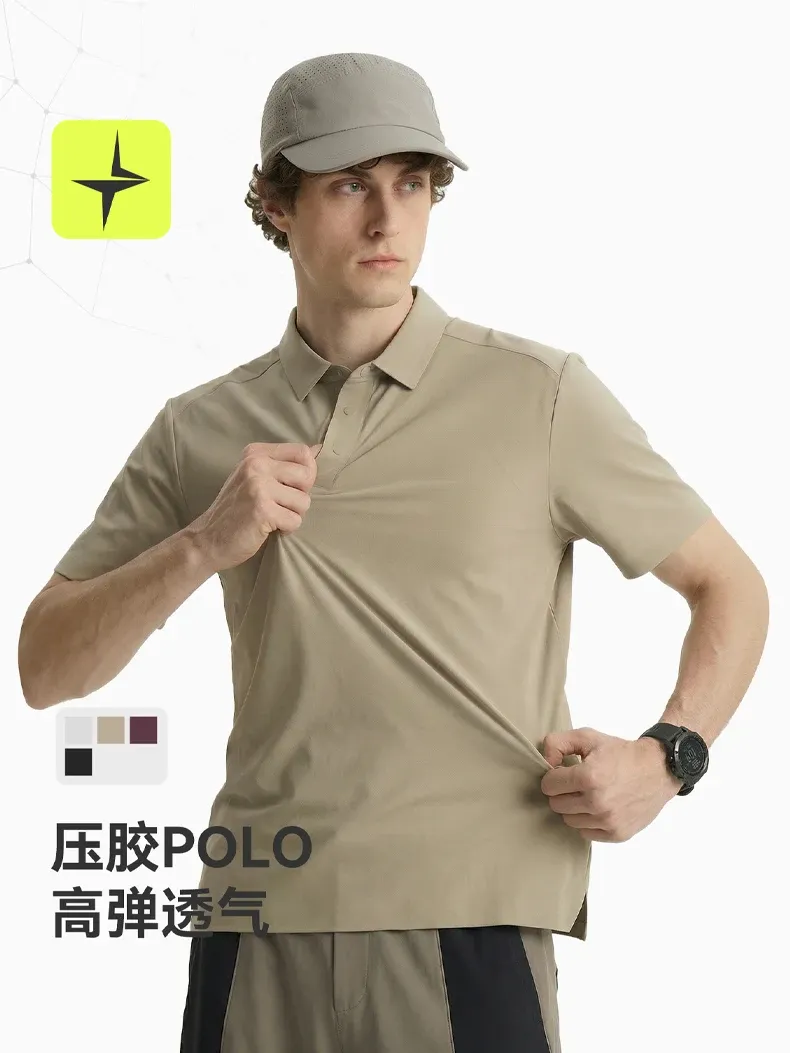压胶冰感POLO衫T恤 模特图 1