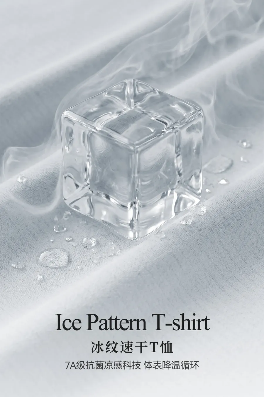 Marble Cool-Touch Antibacterial T-Shirt on model, image 3